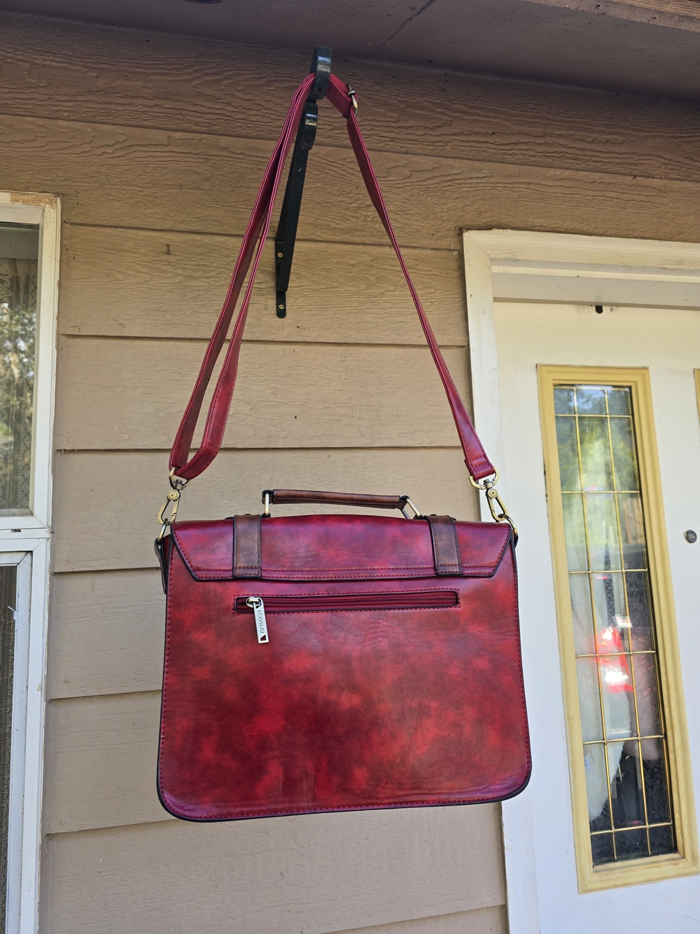 Ecosusi Vintage Style Vegan Leather Medium Messenger/Crossbody Bag - Picture 3 of 6